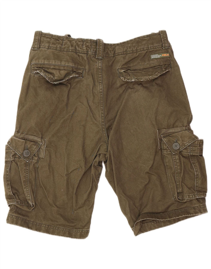 SUPERDRY Herren-Cargoshorts W32, mittlere Khaki-Baumwolle