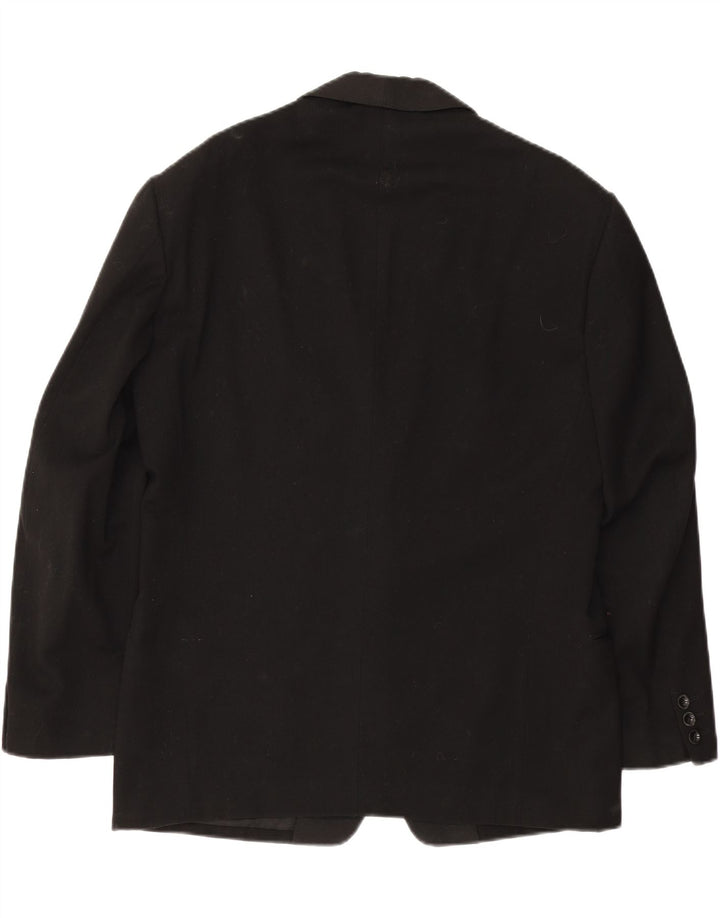 VINTAGE Mens 1 Button Blazer Jacket UK 38 Medium Black Vintage Vintage and Second-Hand Vintage from Messina Hembry 