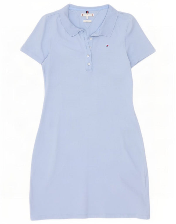 Tommy Hilfiger Damen Slim Fit Polokleid UK 14 Große blaue Baumwolle