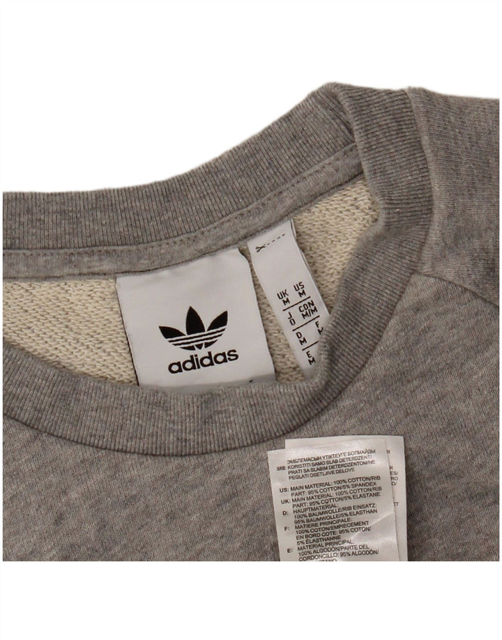ADIDAS Herren Sweatshirt Pullover Mittelgrau gefleckte Baumwolle
