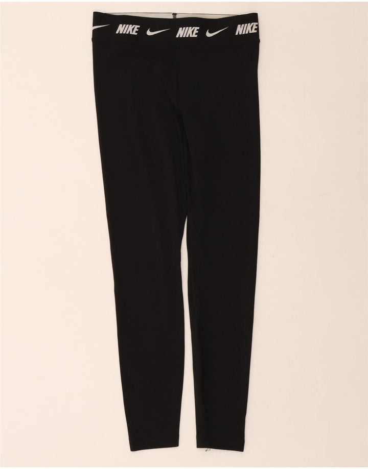 NIKE Womens Tight Fit Graphic Leggings UK 12 Medium  Black