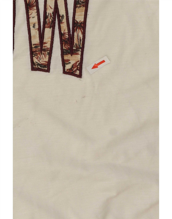 Benetton Herren-T-Shirt mit Grafik, mittelweiße Baumwolle