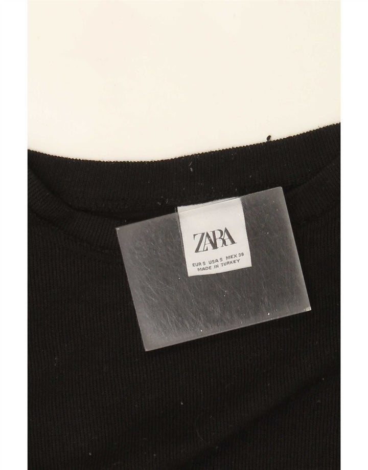 Zara Herren-Pullover mit Rundhalsausschnitt, Größe S, Schwarz