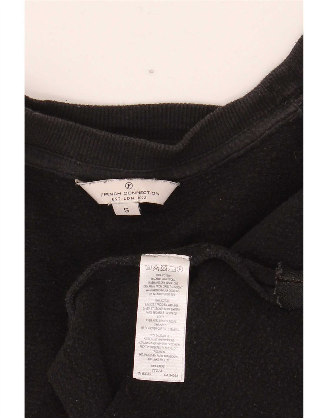French Connection Damen-Sweatshirt mit Grafik, Gr. 10, Größe S, Schwarz