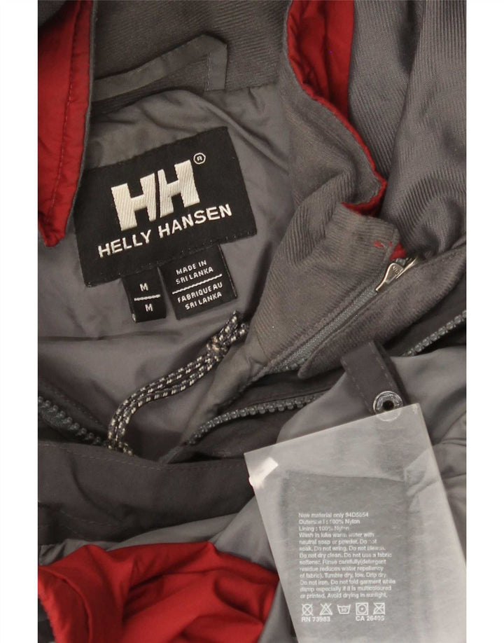 Helly Hansen Herren-Windjacke mit Kapuze, UK 38, Mittelgrau, Farbblock