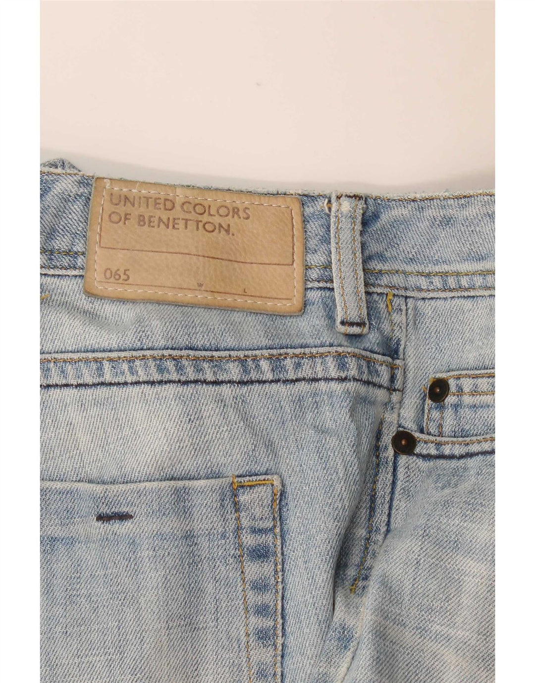 Benetton Damen Bootcut Jeans W30 L33 Blau