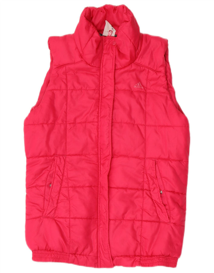 Adidas Damen Wattierte Weste UK 12/14 Mittelrosa Polyester