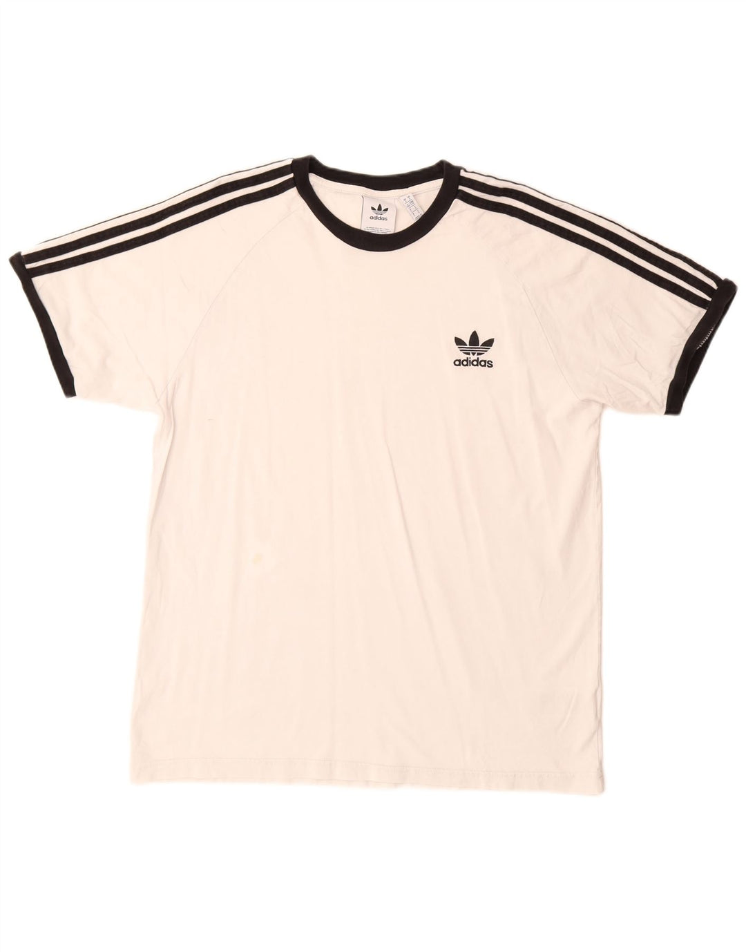 Adidas Herren T-Shirt Top Large Weiß Baumwolle