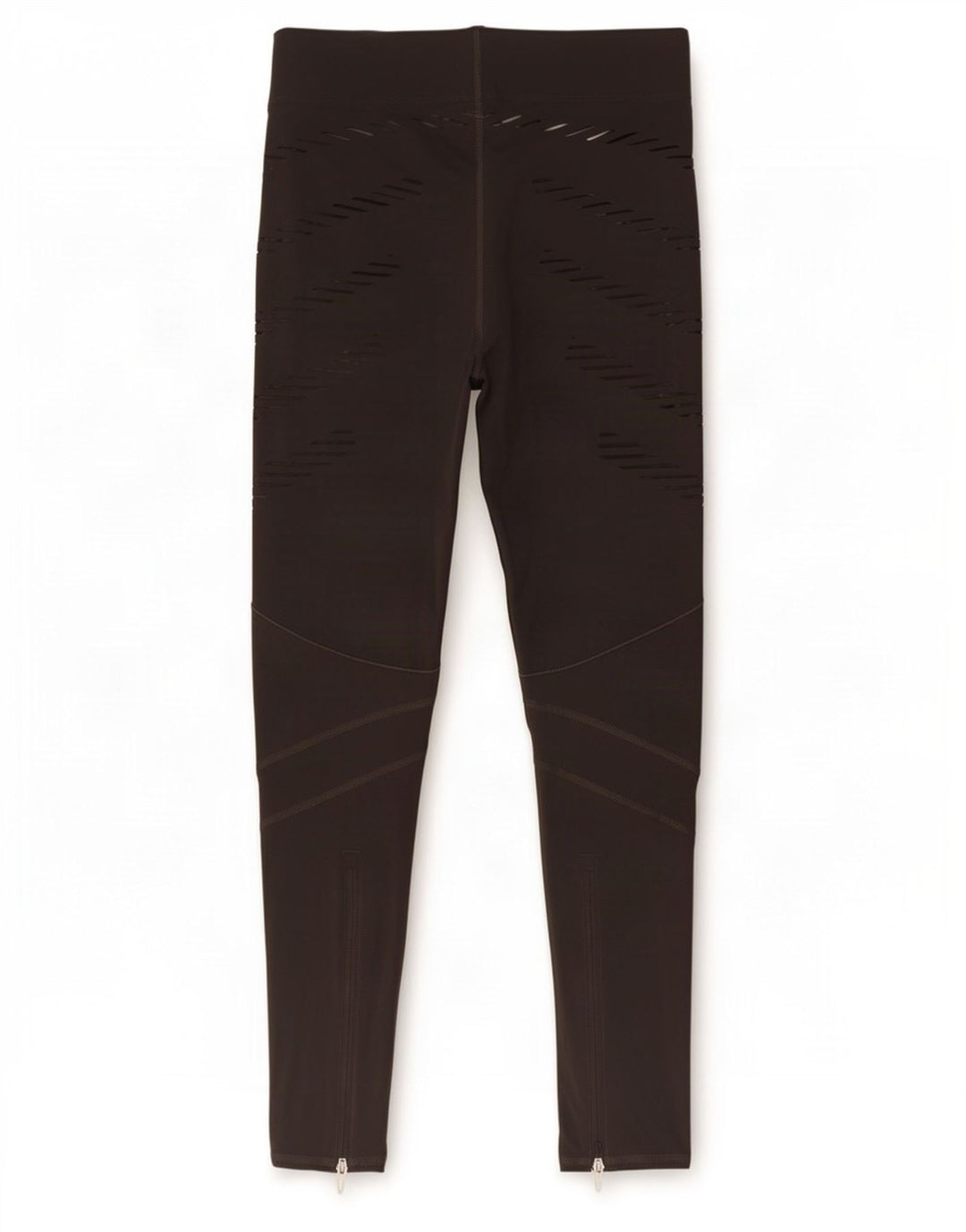 Adidas Damen Climalite Leggings UK 8/10 Small Grau gestreift Polyamid