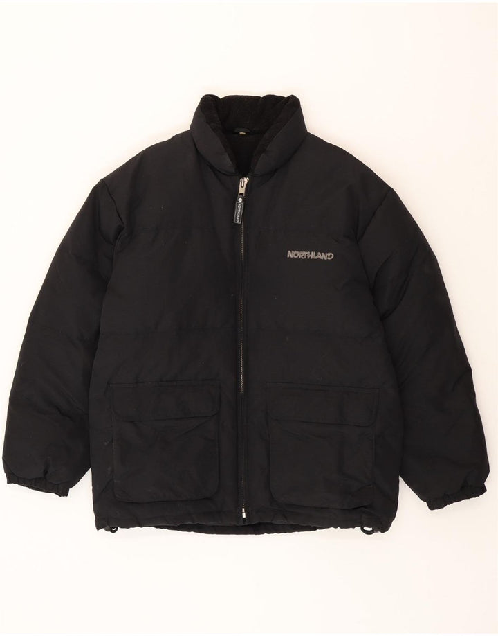 NORTHLAND Mens Padded Jacket UK 40 Large Black Nylon Vintage Northland and Second-Hand Northland from Messina Hembry 