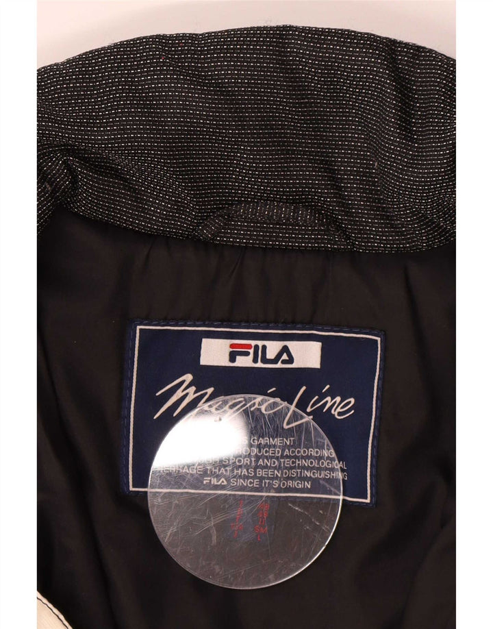 Fila Herren-Skijacke mit Kapuze IT 48 Medium Black Colourblock