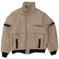 Vintage Herren-Utility-Jacke UK 38 Mittelgraues Colourblock-Polyester