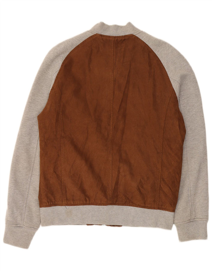 Zara Herren Trainingsanzug Top Jacke XL Braun Polyester