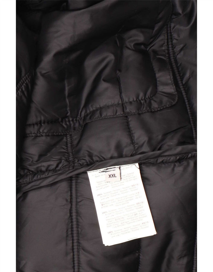 Gaudi Herren Wattierte Jacke UK 44 2XL Schwarz Polyester