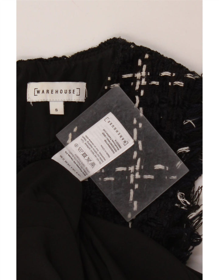 WAREHOUSE Ärmelloses Etuikleid für Damen, Gr. 8, Marineblau, kariert