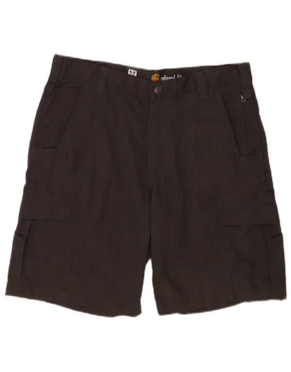 Carhartt Herren Relaxed Fit Cargo Shorts W36 Large Grau Baumwolle
