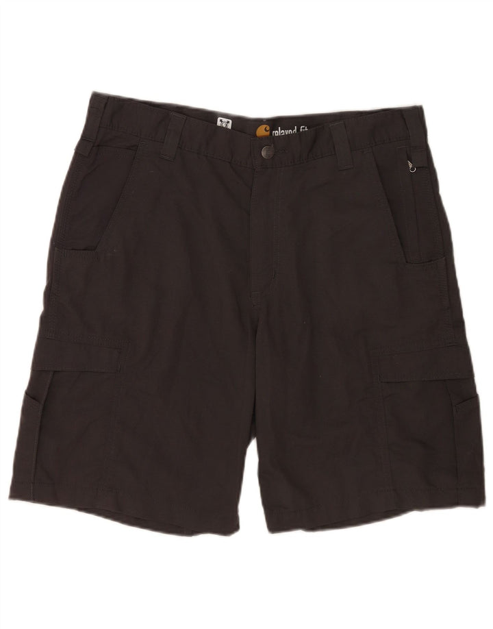 Carhartt Herren Relaxed Fit Cargo Shorts W36 Large Grau Baumwolle