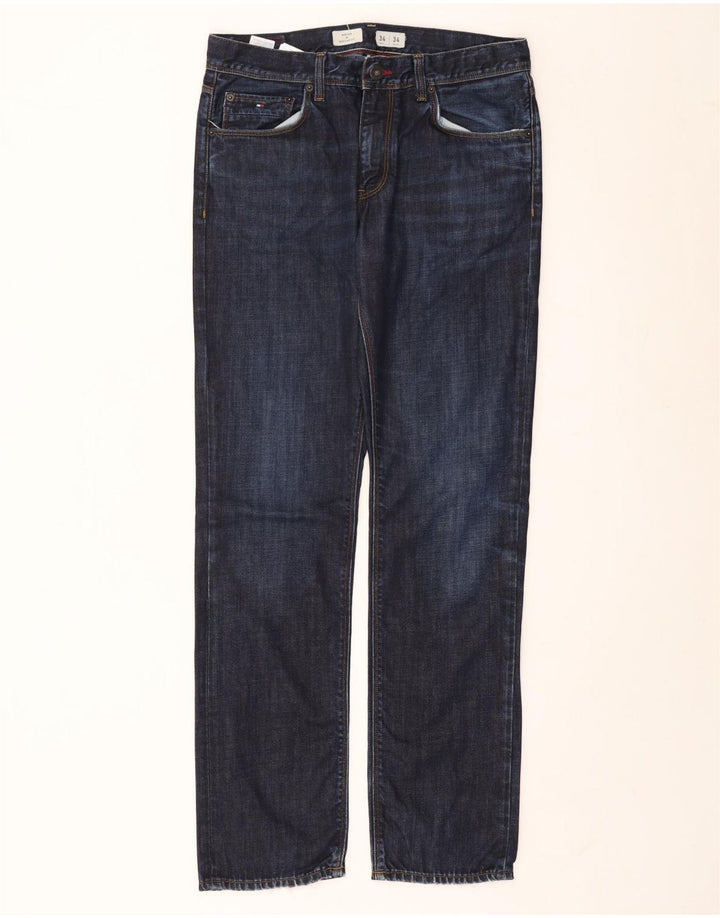 Tommy Hilfiger Herren Mercer Regular Fit Straight Jeans W34 L34 Marineblau