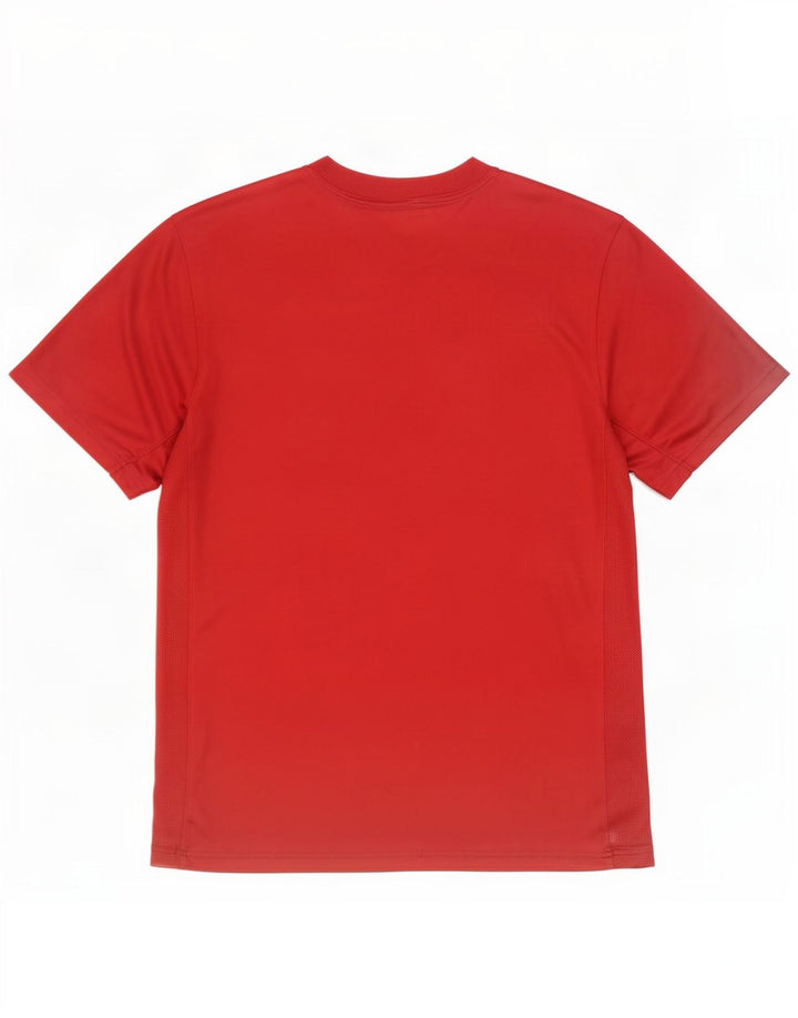 Nike Herren Dri Fit T-Shirt Top, großes rotes Polyester