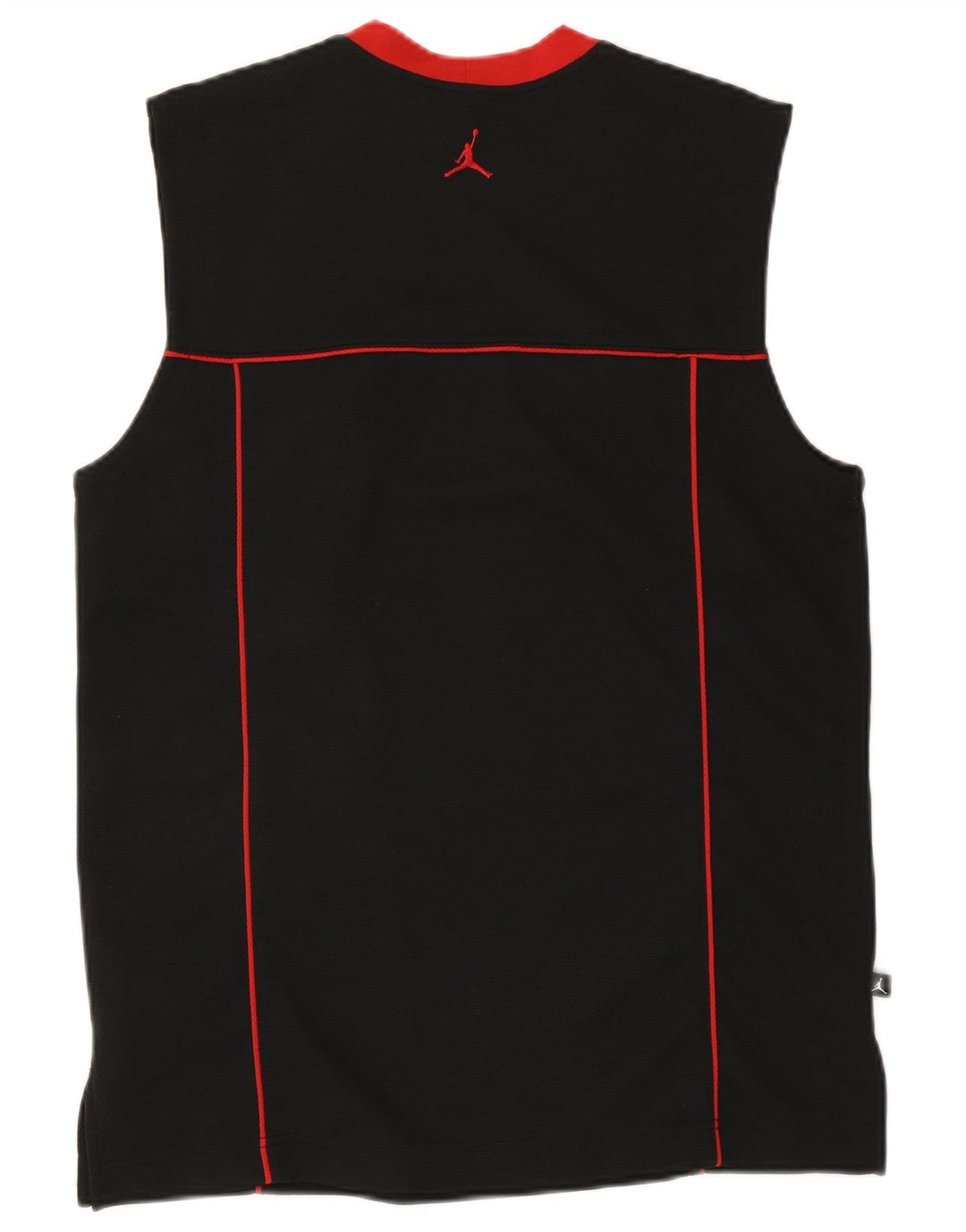 Jordan Herren Weste Top UK 39/41 Mittelschwarz gestreift Polyester