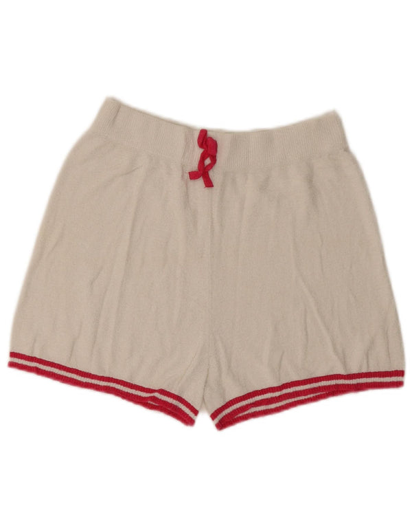 Benetton Mädchen-Freizeitshorts, 10–11 Jahre, XL, weiß gestreift, Baumwolle