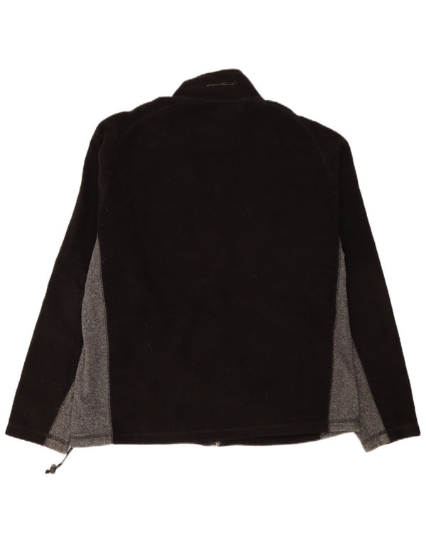 EDDIE BAUER Herren Fleecejacke UK 40 Large Schwarz Colourblock Polyester