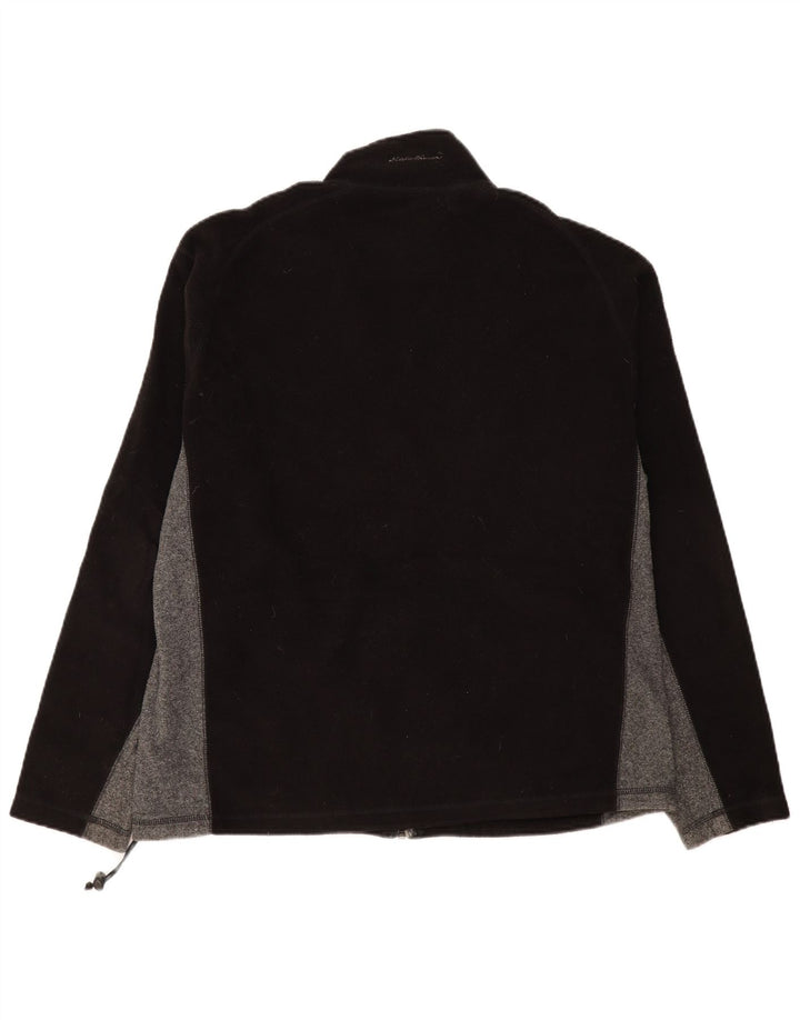 EDDIE BAUER Herren Fleecejacke UK 40 Large Schwarz Colourblock Polyester