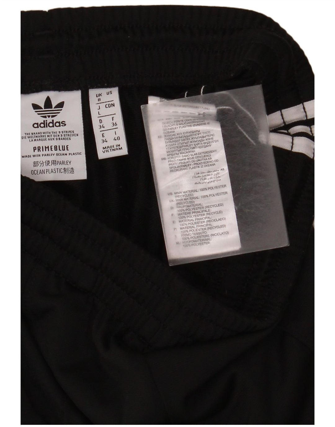 Adidas Damen Trainingshose UK 8 Small Schwarz Polyester