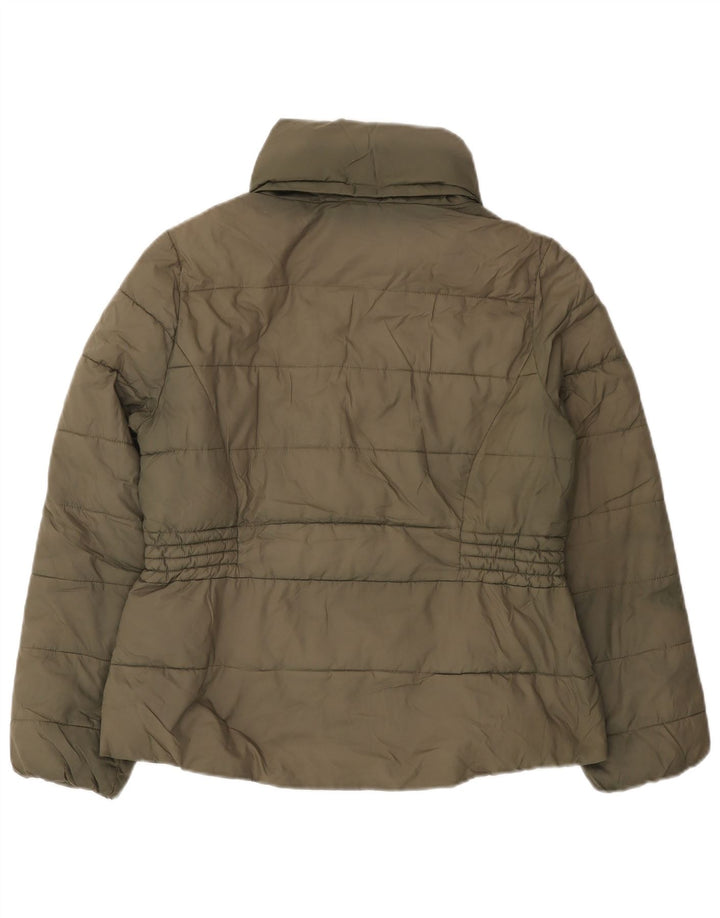 Marks & SPENCER Damen Wattierte Jacke UK 14 Large Khaki Polyester
