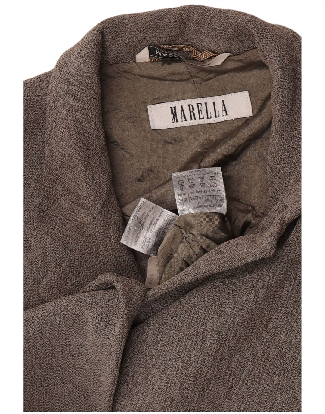 Marella Damen 2-Knopf-Blazer-Jacke, UK 16, große graue Viskose