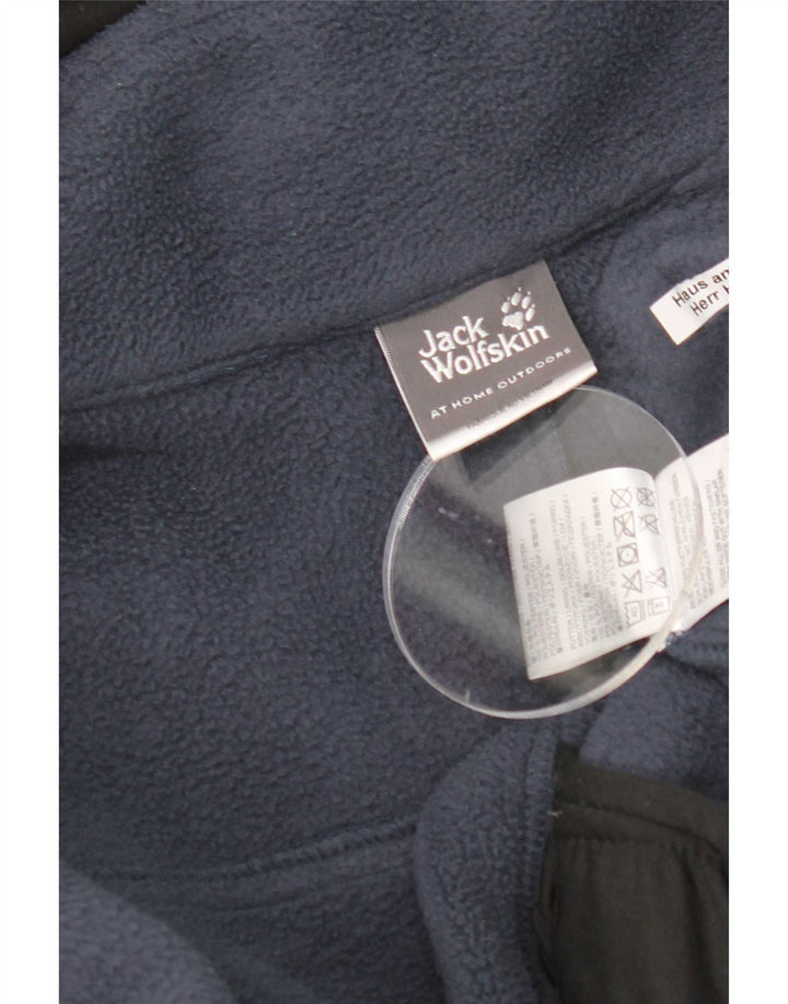Jack Wolfskin Herren-Windbreakerjacke mit Kapuze, UK 48 2XL, Marineblau, Polyester