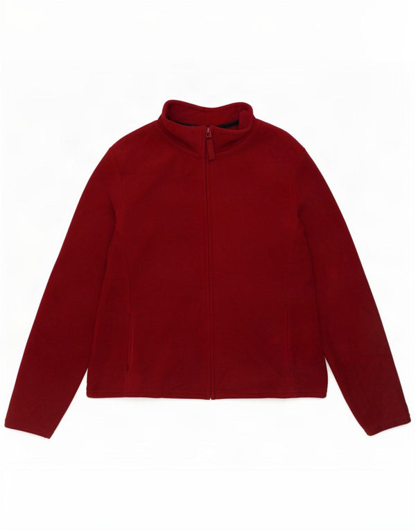 Marks & Spencer Damen Fleecejacke UK 14 Medium Burgund Polyester