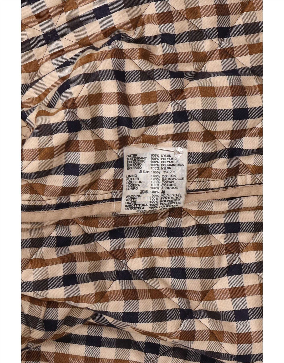 Aquascutum Damen Steppjacke UK 16 Large Braunes Nylon