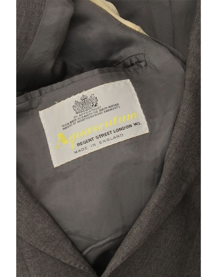 Aquascutum Herren-Blazer mit 2 Knöpfen, Gr. 36, klein, Grau