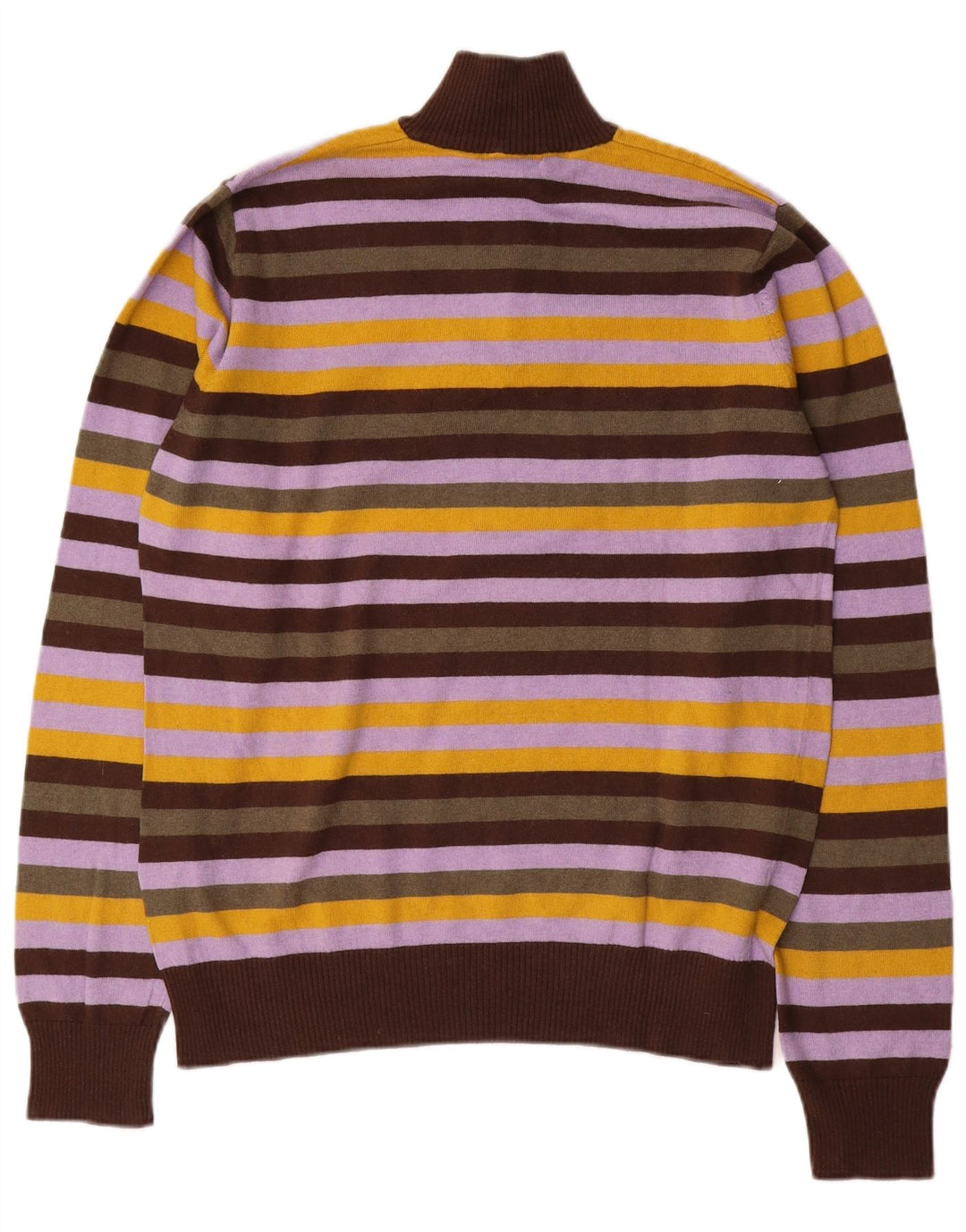 Sergio Tacchini Herren-Pullover mit Reißverschluss am Hals, groß, mehrfarbig gestreift
