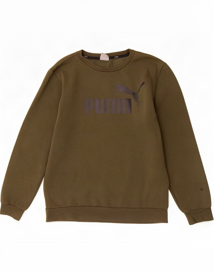 Puma Herren Grafik-Sweatshirt-Pullover, mittlere Khaki-Baumwolle