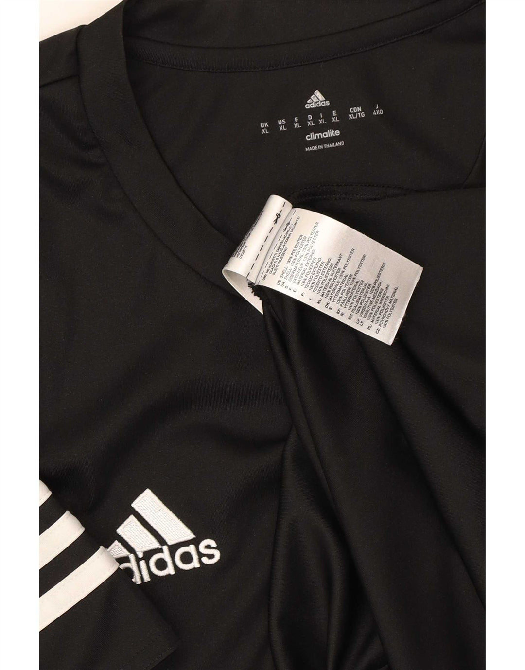 Adidas Herren Climalite T-Shirt Top XL Schwarz Polyester