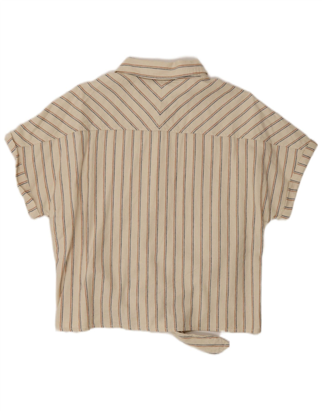 Fat Face Damen Kurzarm UK 14 Large Beige gestreift