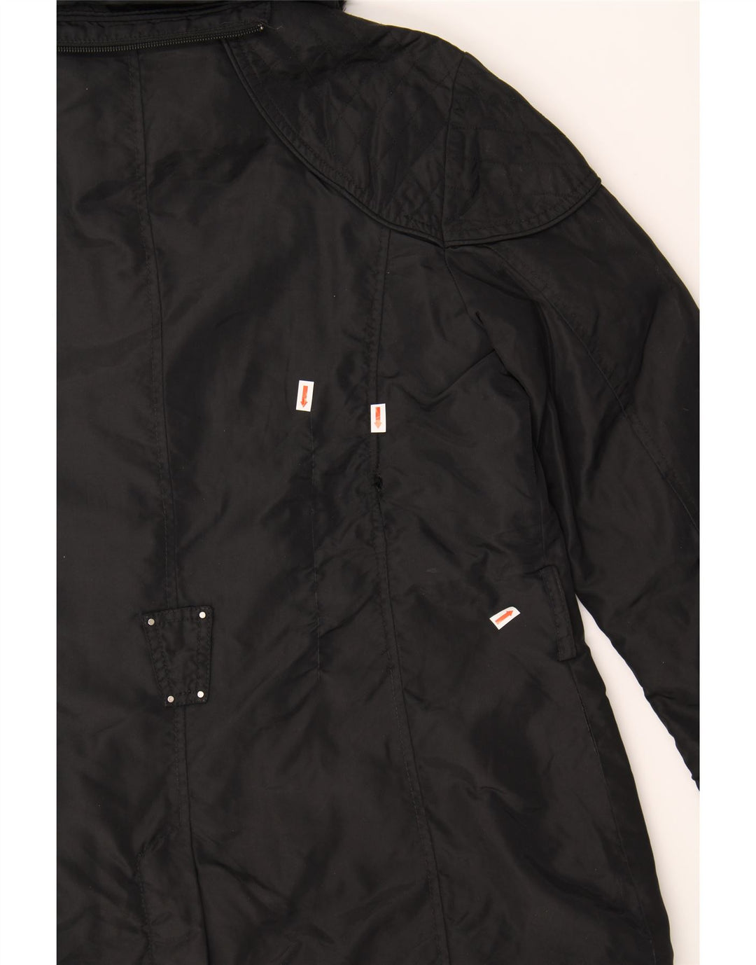 BARBOUR Womens Windbreaker Jacket UK 14 Large Black Vintage Barbour and Second-Hand Barbour from Messina Hembry 