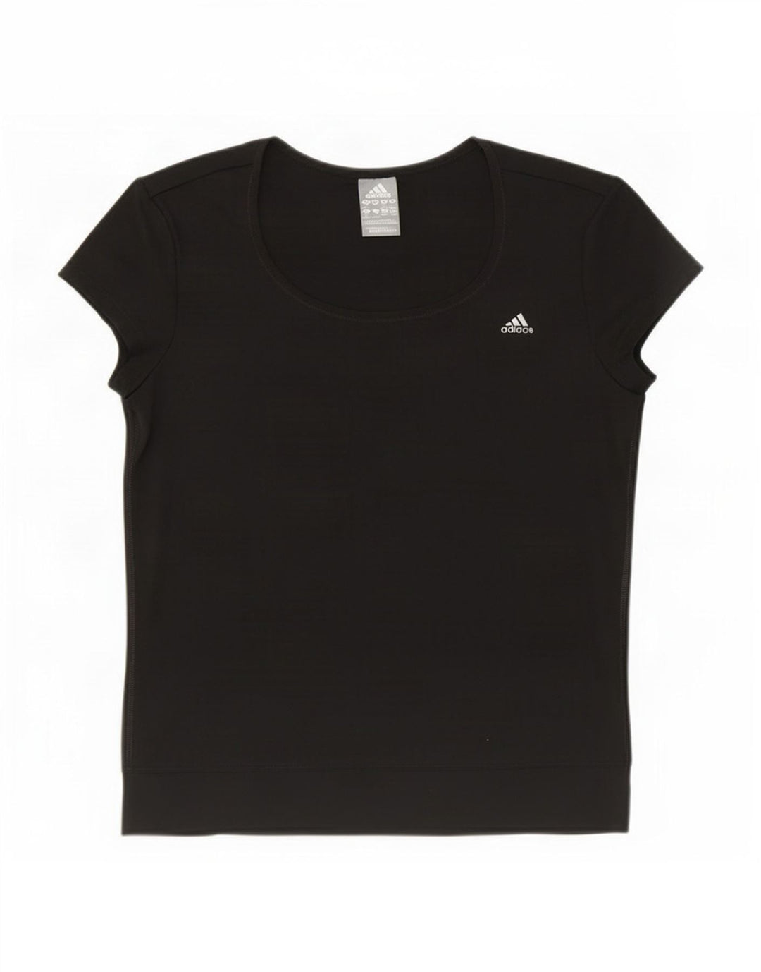 Adidas Damen Climalite T-Shirt Top UK 12/14 Medium Schwarz Polyester