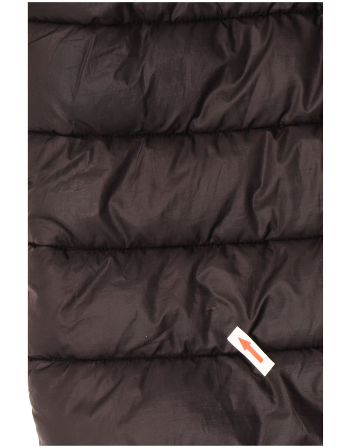 Champion wattierte Jungenjacke mit Kapuze, 11–12 Jahre, schwarzes Polyester