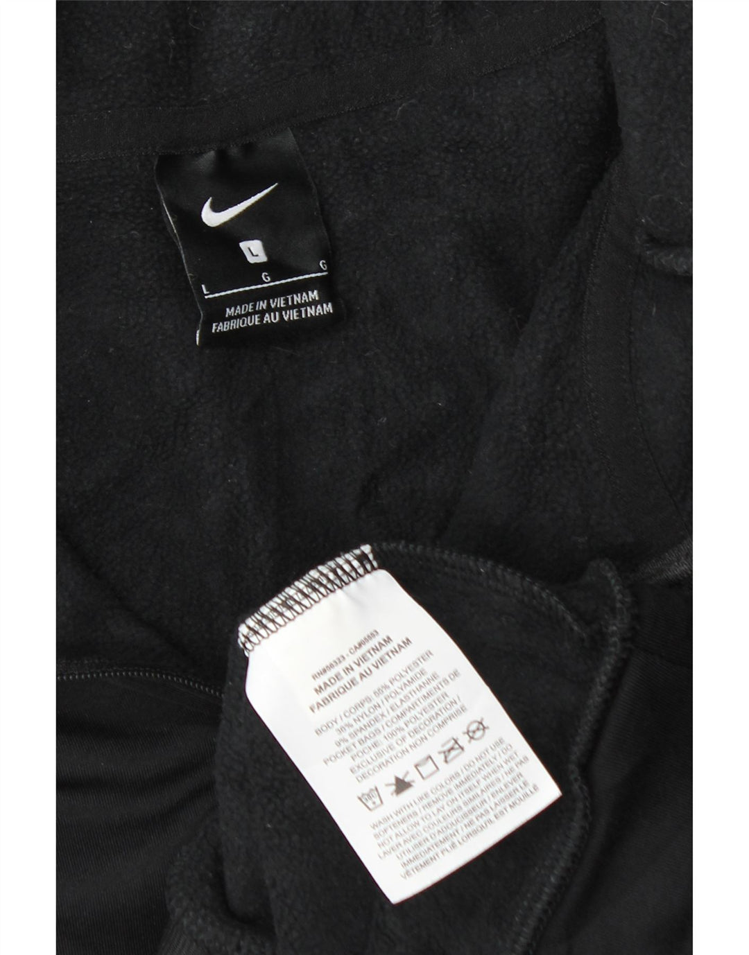 Nike Damen-Pullover mit Kapuze, übergroß, mit Reißverschluss, UK 16, Größe L, Schwarz, Polyester