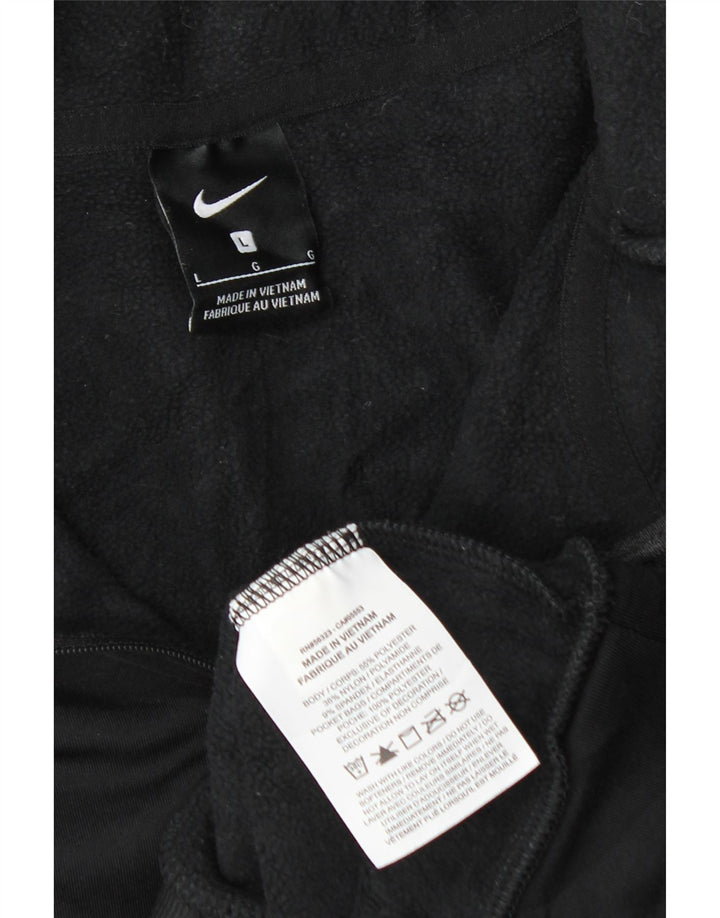 Nike Damen-Pullover mit Kapuze, übergroß, mit Reißverschluss, UK 16, Größe L, Schwarz, Polyester