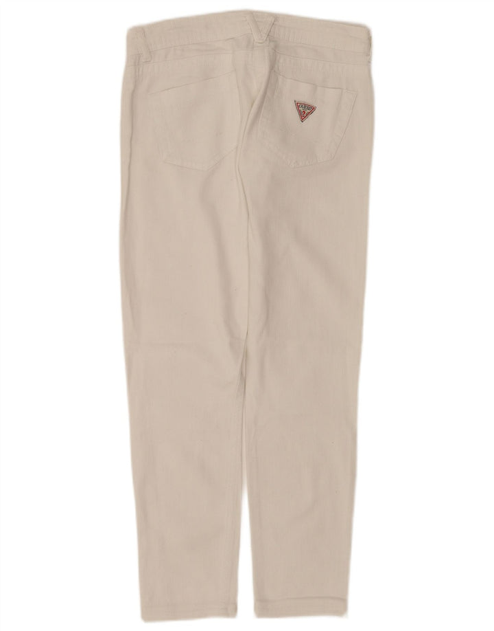 Guess Damen Slim Jeans W28 L27 Weiße Baumwolle