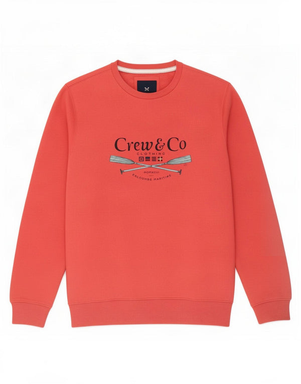 Crew Clothing Herren-Sweatshirt mit Grafik, groß, rosa, Baumwolle