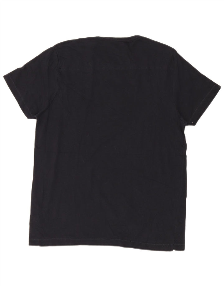 French Connection Herren T-Shirt Top XL Schwarz Baumwolle