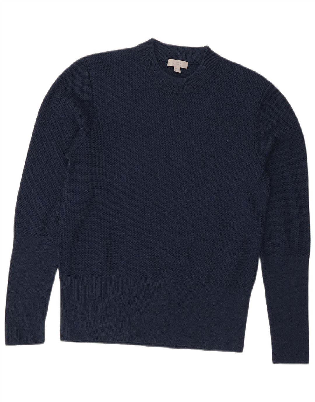 Cos Damen-Pullover mit Rundhalsausschnitt, UK 14, mittelmarineblaue Wolle