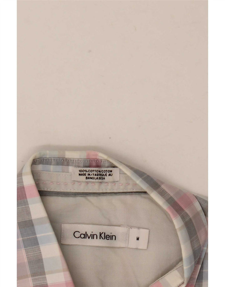 Calvin Klein Herren-Kurzarmhemd, mittelgroß, mehrfarbig, kariert, Baumwolle