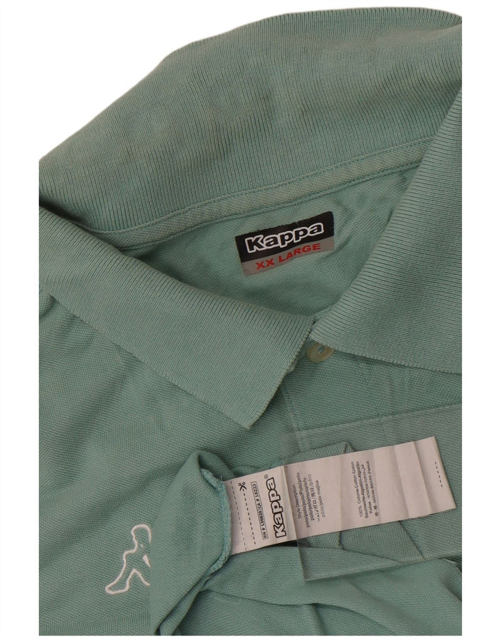 Kappa Herren Poloshirt 2XL Blau Baumwolle