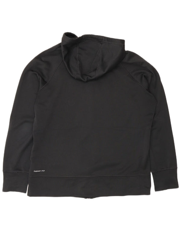 Nike Damen Therma-Fit Zip Hoodie Pullover UK 18 XL Schwarz Polyester Sport